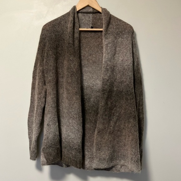 Eileen Fisher Ombré Mohair Wool Blend Open Cardigan - Picture 1 of 5